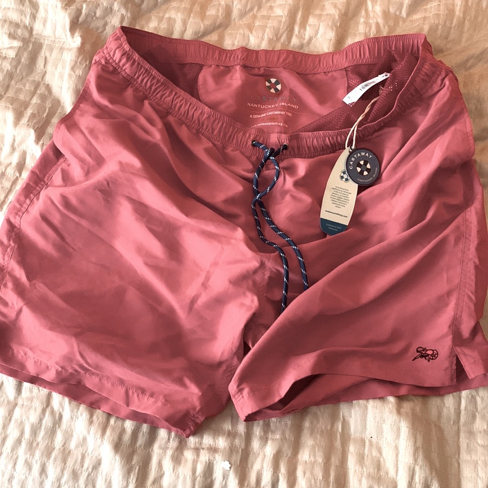 NWT - Perlis Swim Trunks - Men’s Swimsuit - Hurricane Red - size XXL - NOLA